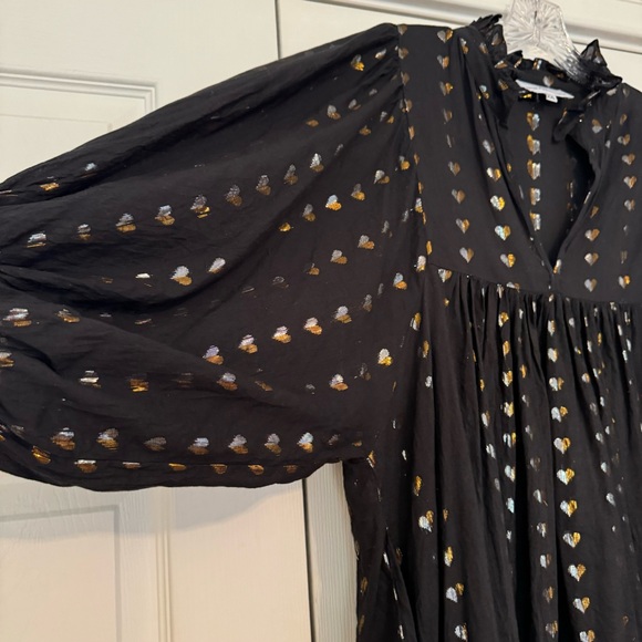 Never A Wallflower Black Heart of Gold High Neck Dress XXL - Picture 8 of 13